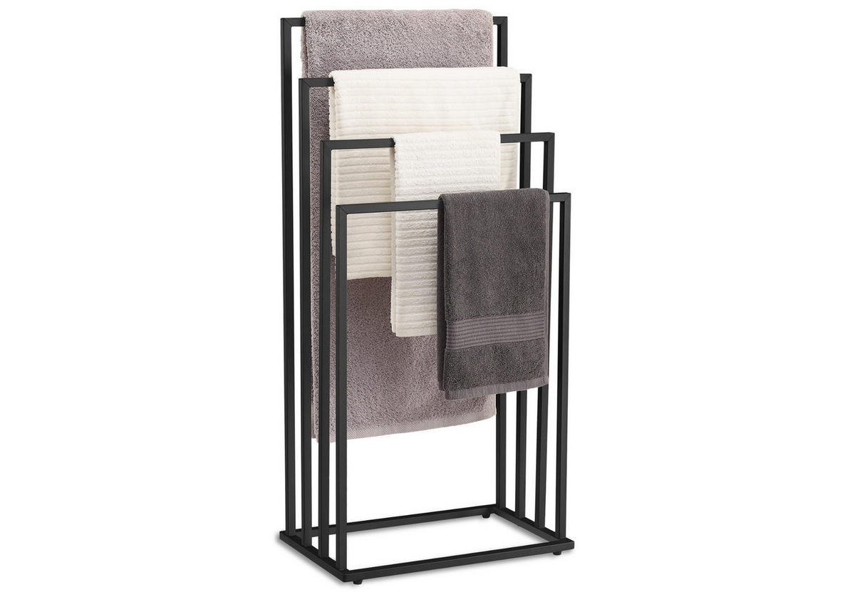 HANDTUCHHALTER in Schwarz - Schwarz, Metall (45/93.5/29cm) - Home Collective