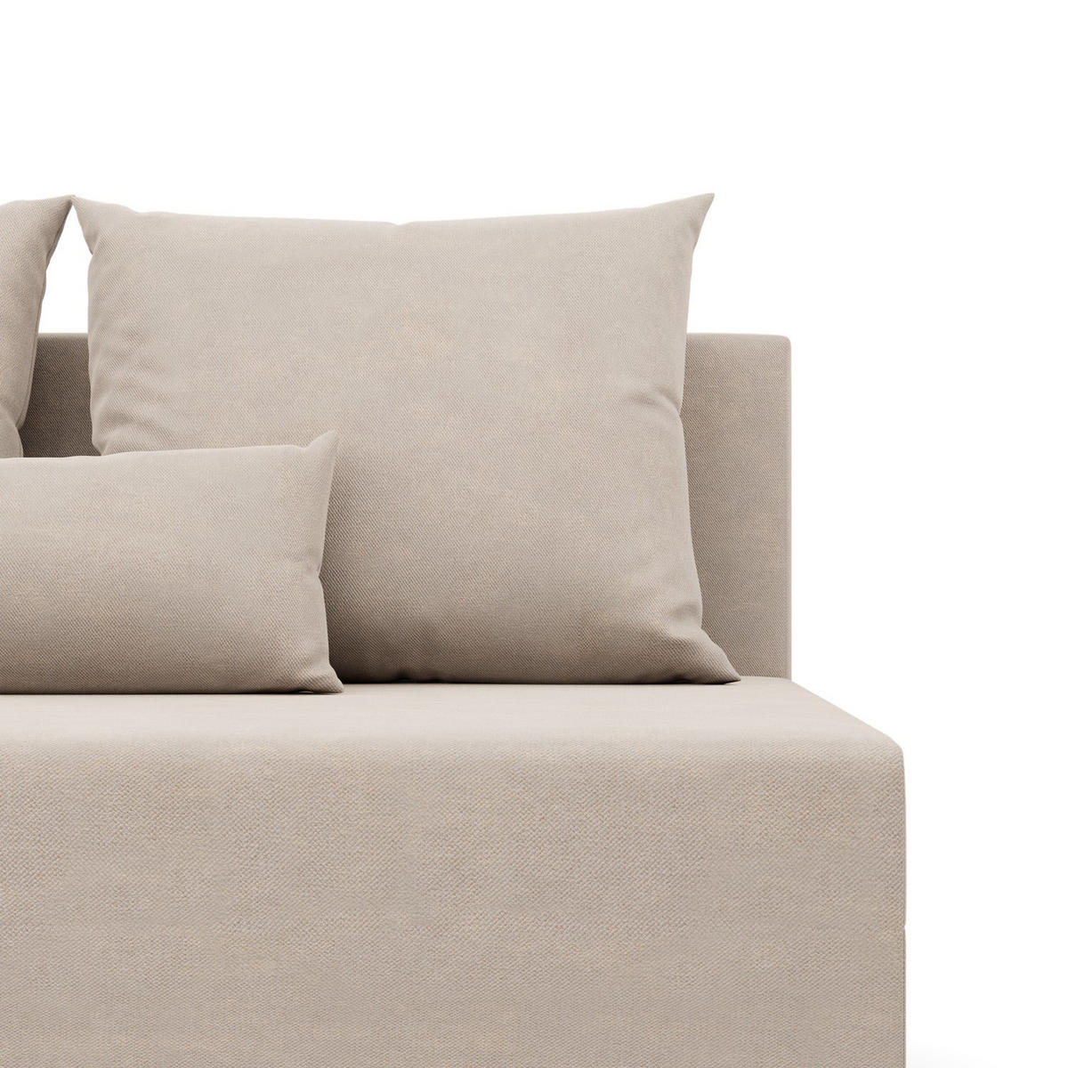 SOFA 3-SITZER MIT SCHLAFFUNKTION FERMO Beige - Beige, Textil (92/95/191cm) - Mebligo