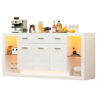 SIDEBOARD 160/40/75 cm z dřevotřísky bílá, s LED osvětlením a 3 zásuvkami - bílá, kompozitní dřevo (160/75/40cm) - Modenvie