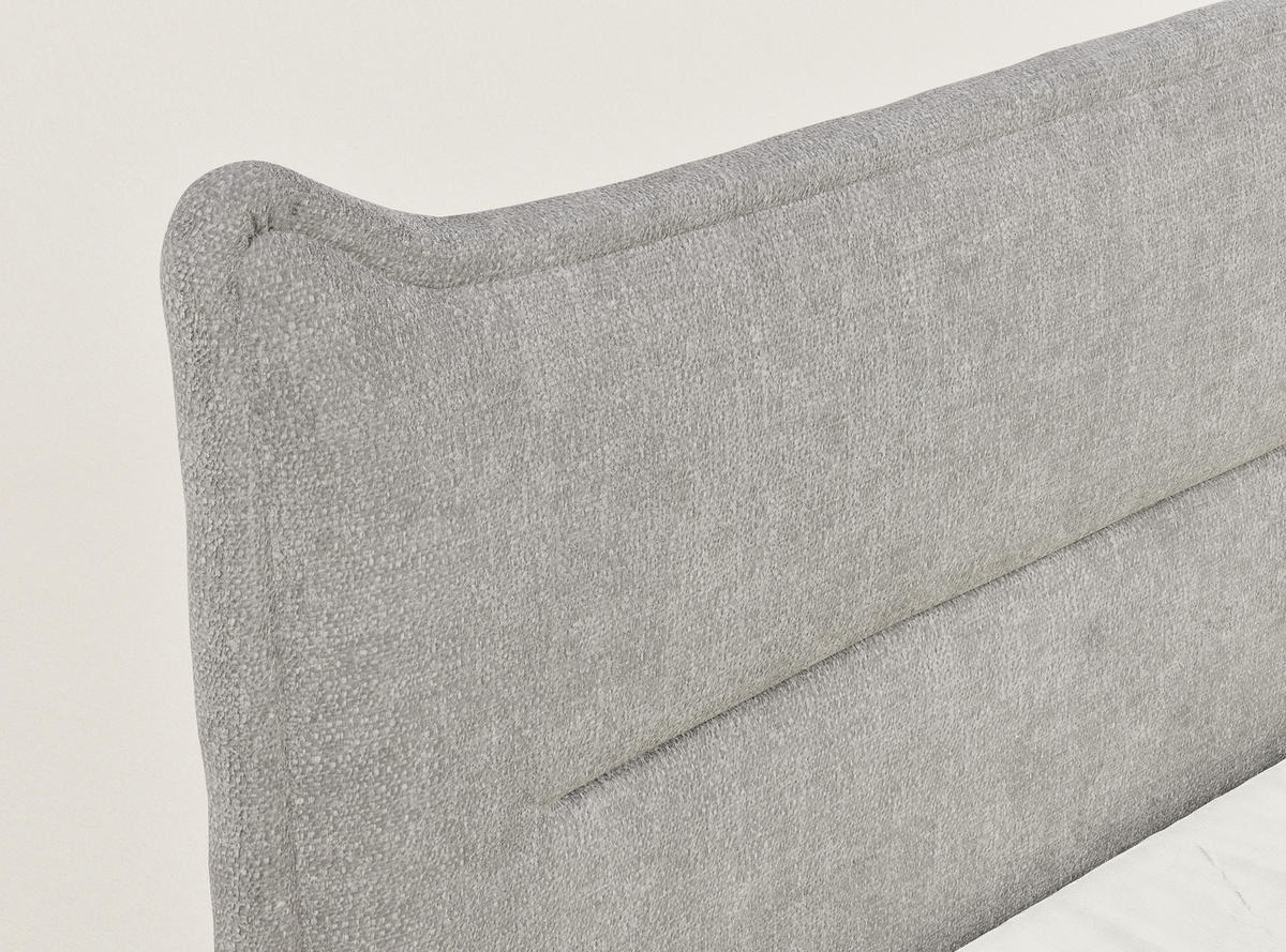 BOXSPRINGBETT Pelino 200/200 cm, in Beige grau, Bettkasten, Matratze, Topper - Beige/Schwarz, Holz/Holzwerkstoff (200/200cm) - Maison de Reve