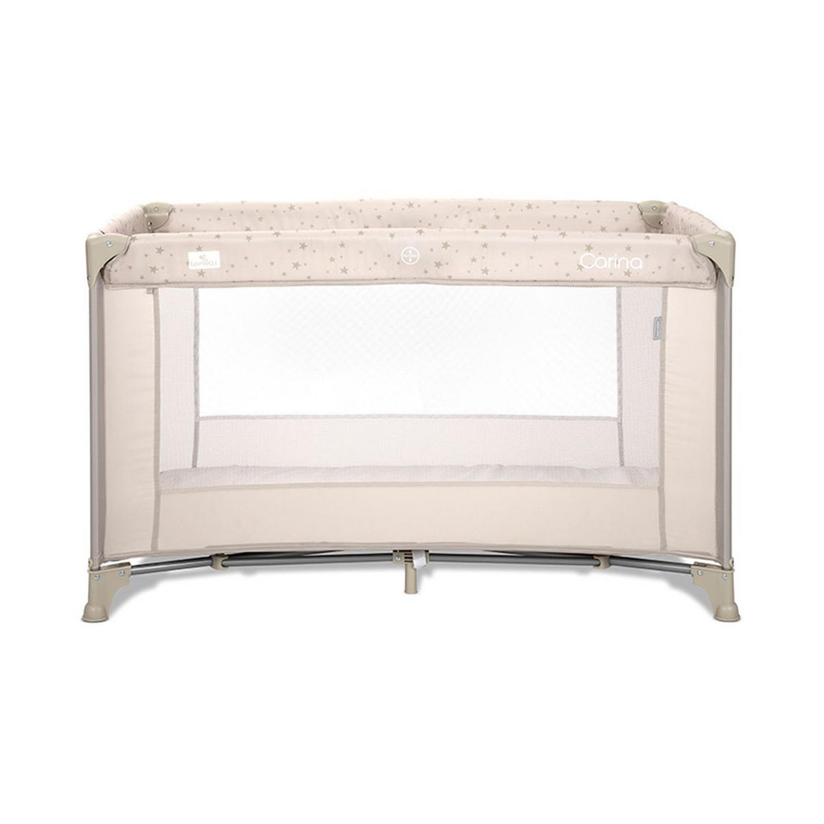 REISEBETT Carina beige faltbar Matratze Laufstall Tragetasche Öffnung - Beige, Kunststoff (60/120cm) - Lorelli