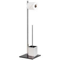 WC-STÄNDER, schwarz, Edelstahl - Schwarz, Metall (20/70/20cm) - bremermann