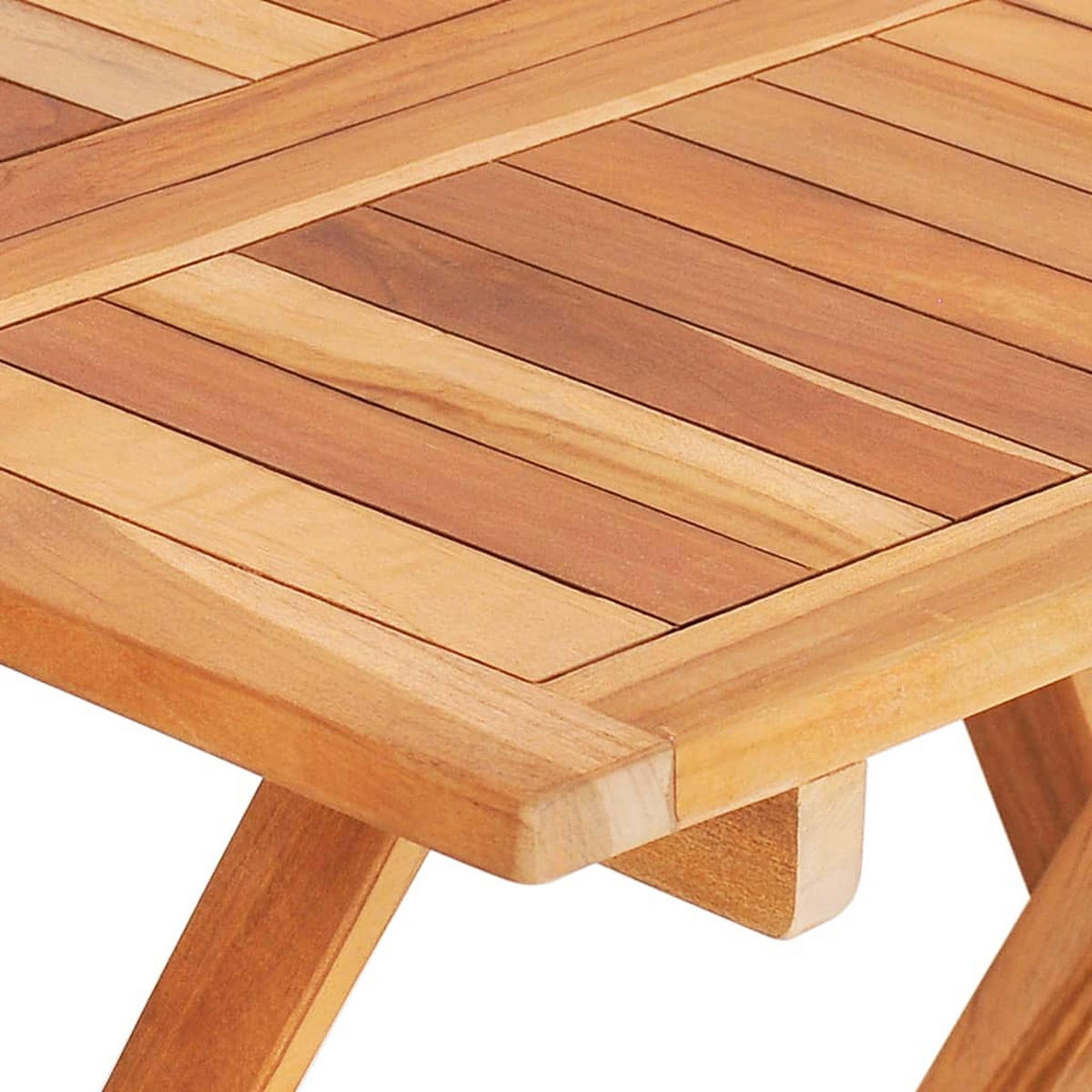 BISTROTISCH Klappbar 60/60/65 Cm Massivholz Teak - Braun, Holz (60/60/65cm) - vidaXL