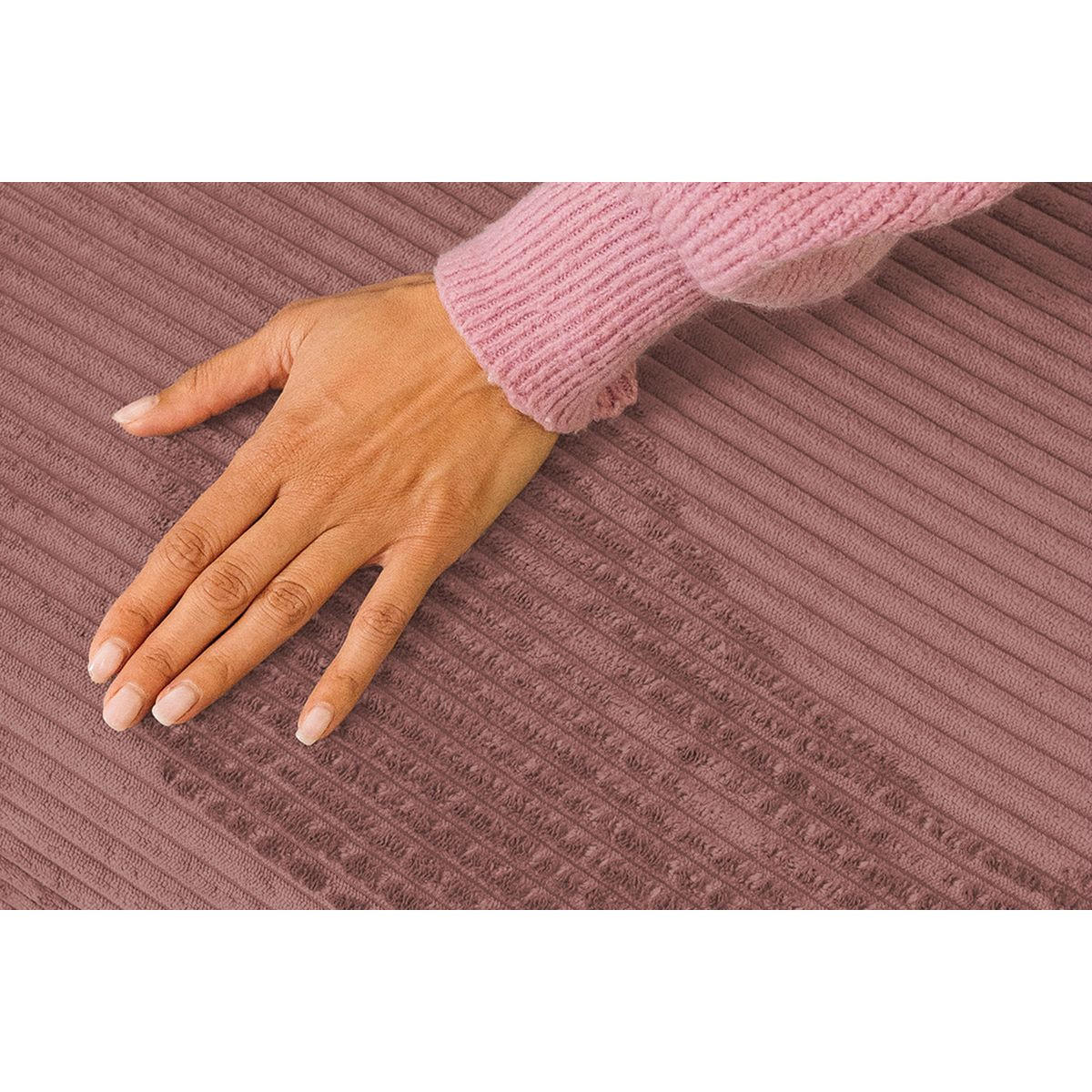 2-3-SITZER-SCHLAFSOFA aus rosa Cord - Pink, Textil (95/70.5/190cm) - Kimo
