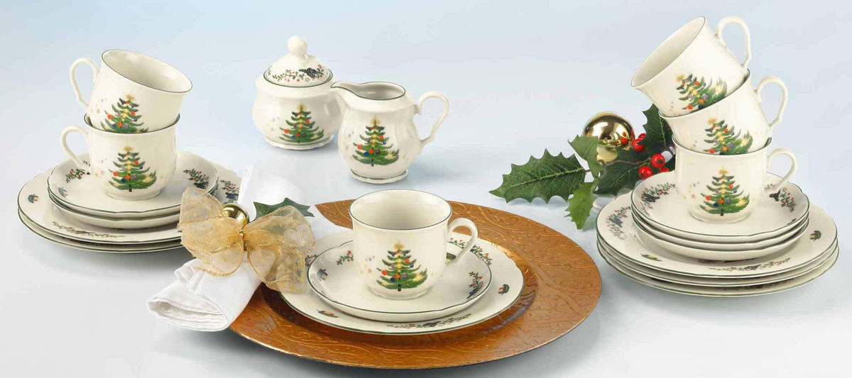 KAFFEESERVICE Marieluise Weihnachten bunt 18er Set - Multicolor, Keramik (1/1/1cm) - Seltmann Weiden