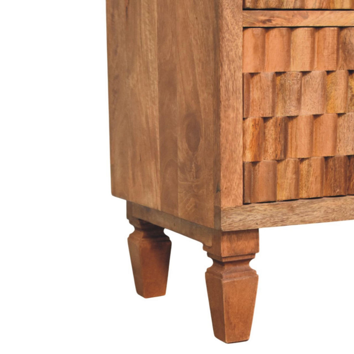 KOMMODE Golden-Teak-Finish, 3 Schubladen, Hellbraun - Braun, Holz (35/87/83cm) - Artisan Furniture