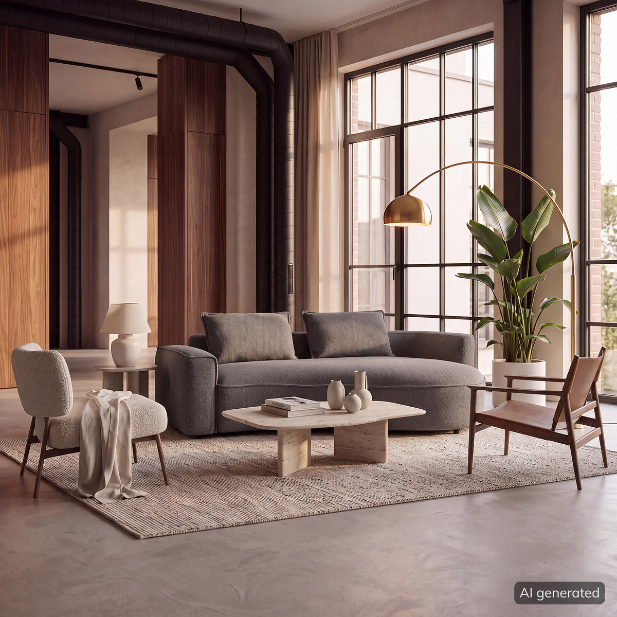 2,5-SITZER SOFA - Schwarz/Grau, Kunststoff/Textil (217/82/146cm) - home24