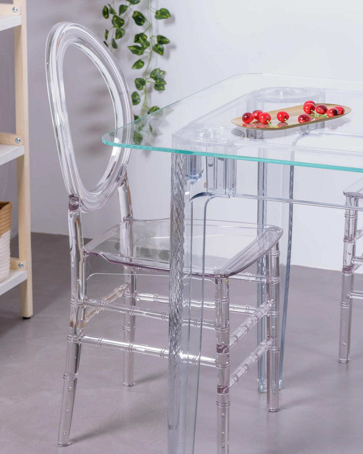 ESSZIMMERMÖBEL-SET Transparent Kunststoff Transparent - Transparent, Kunststoff - Nest Dream