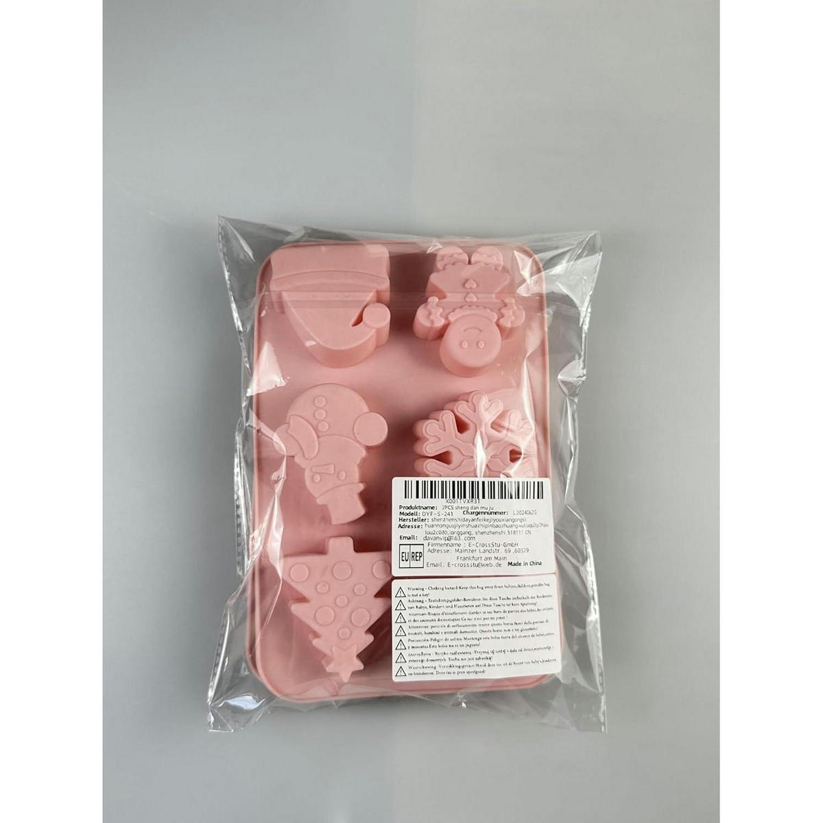 SILIKONFORM 2-teiliges Set Weihnachten - Rosa, Kunststoff