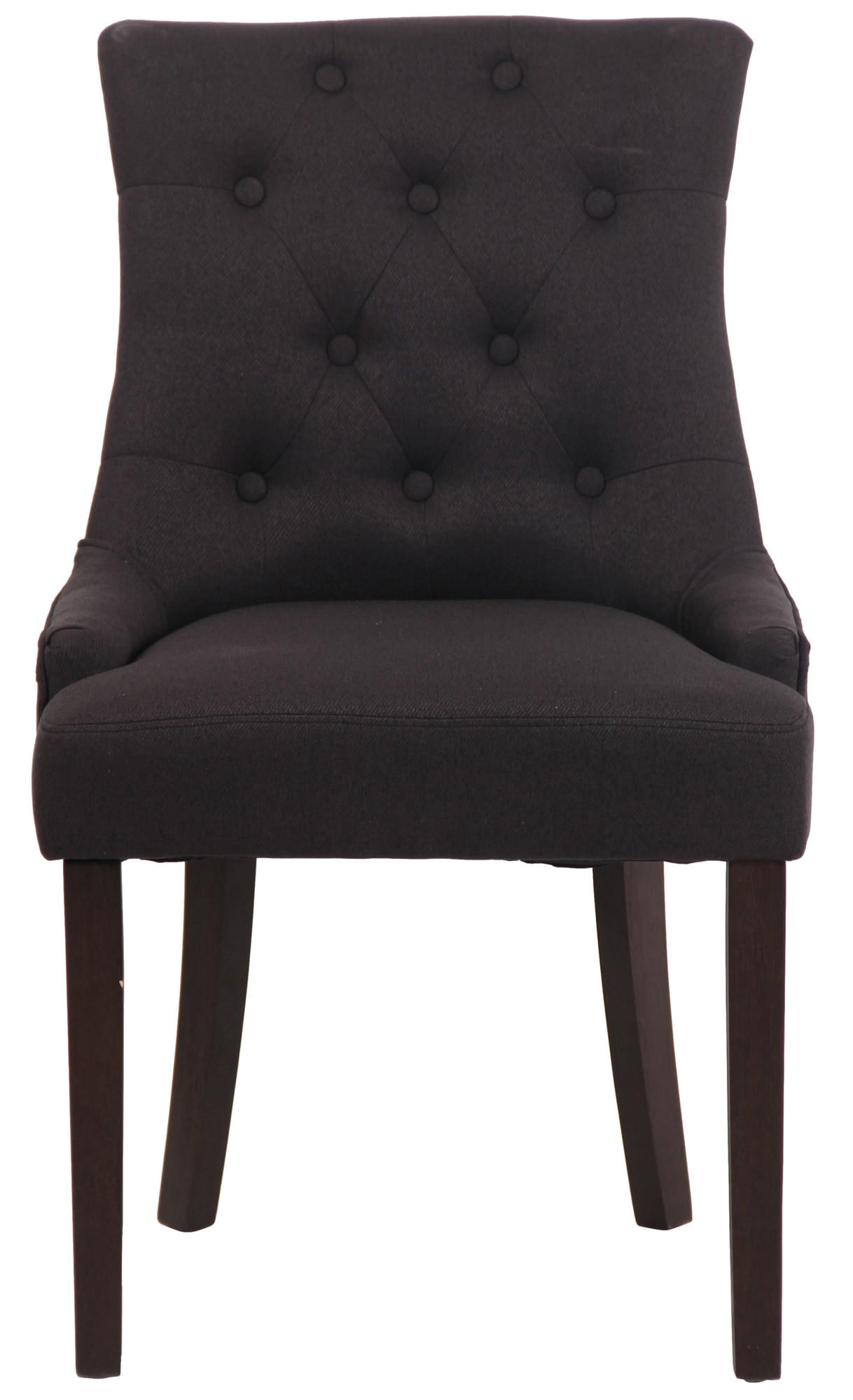 STUHL Stoff schwarz - Schwarz, Holz/Textil (55/92/58cm) - CLP