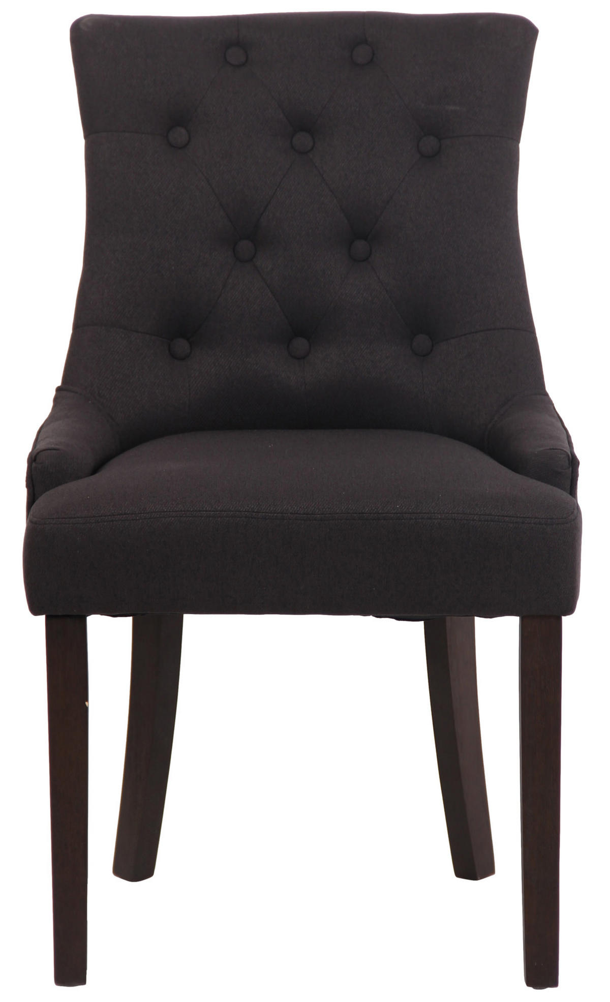 STUHL Stoff schwarz - Schwarz, Holz/Textil (55/92/58cm) - CLP