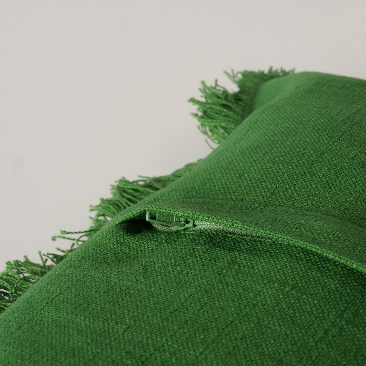 BAUMWOLLKISSEN Lenea 45/45/4 cm - Grün, Naturmaterialien (45/45cm) - Boltze Home