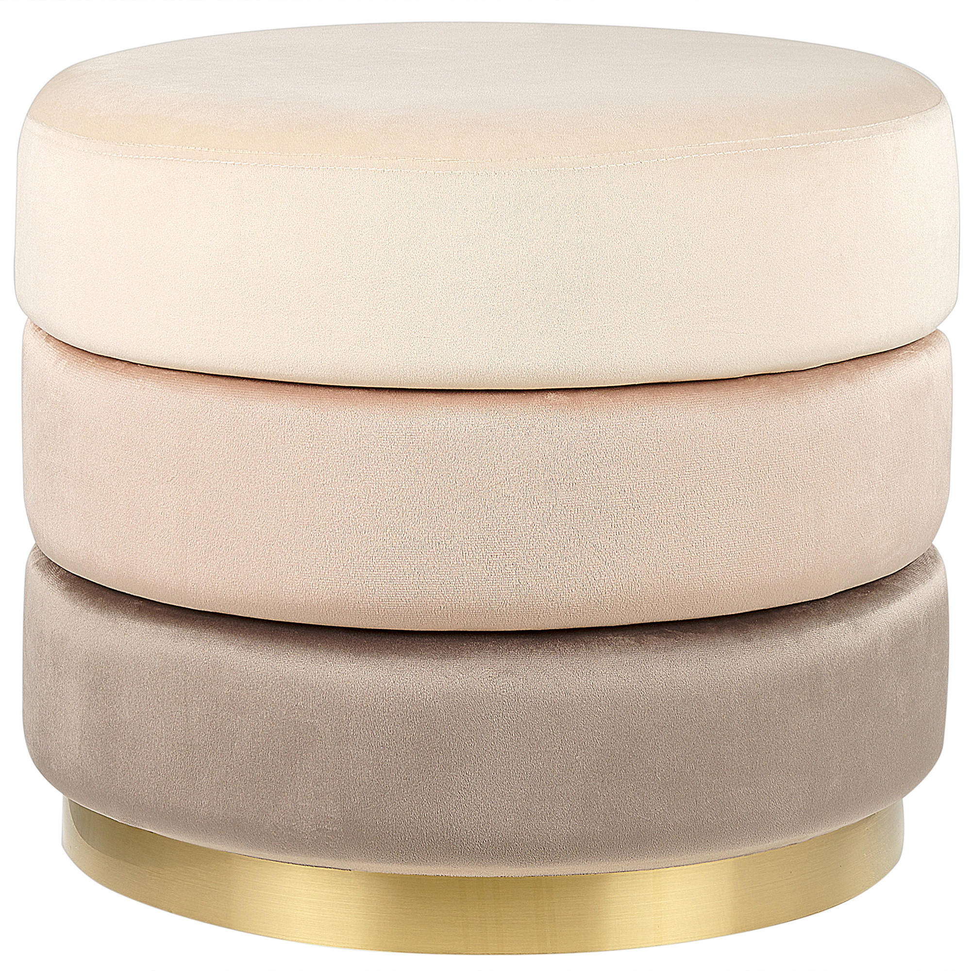 POUF Louin 48/48/41 cm - Beige, Textil (48/41/48cm) - Beliani