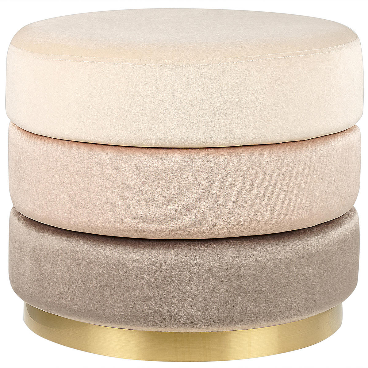 POUF Louin 48/48/41 cm - Beige, Textil (48/41/48cm) - Beliani