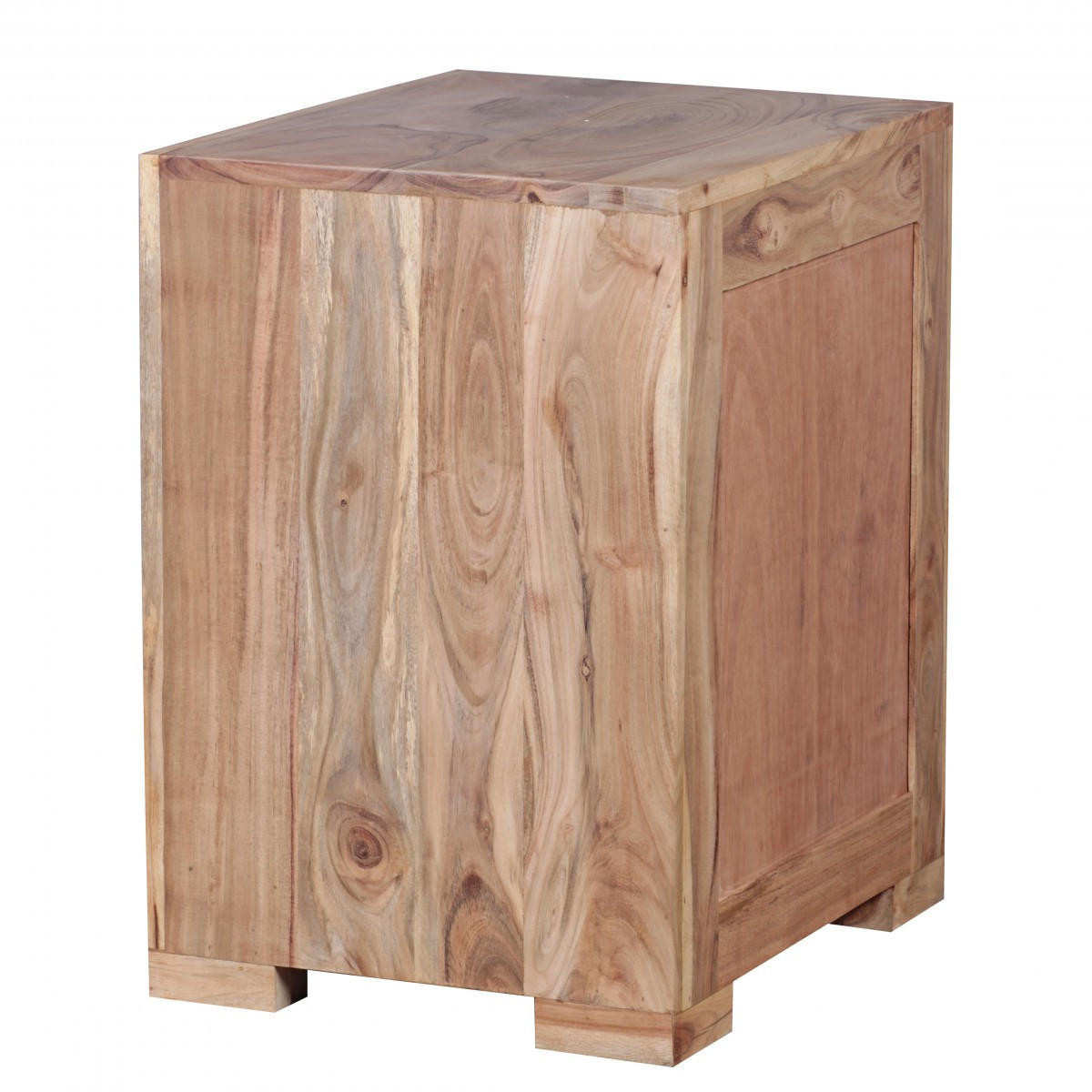 NACHTTISCH Massivholz Schublade Tür Landhausstil, Beige 50x40x60 cm - Beige, Holz/Metall (50/60/40cm) - KADIMA DESIGN