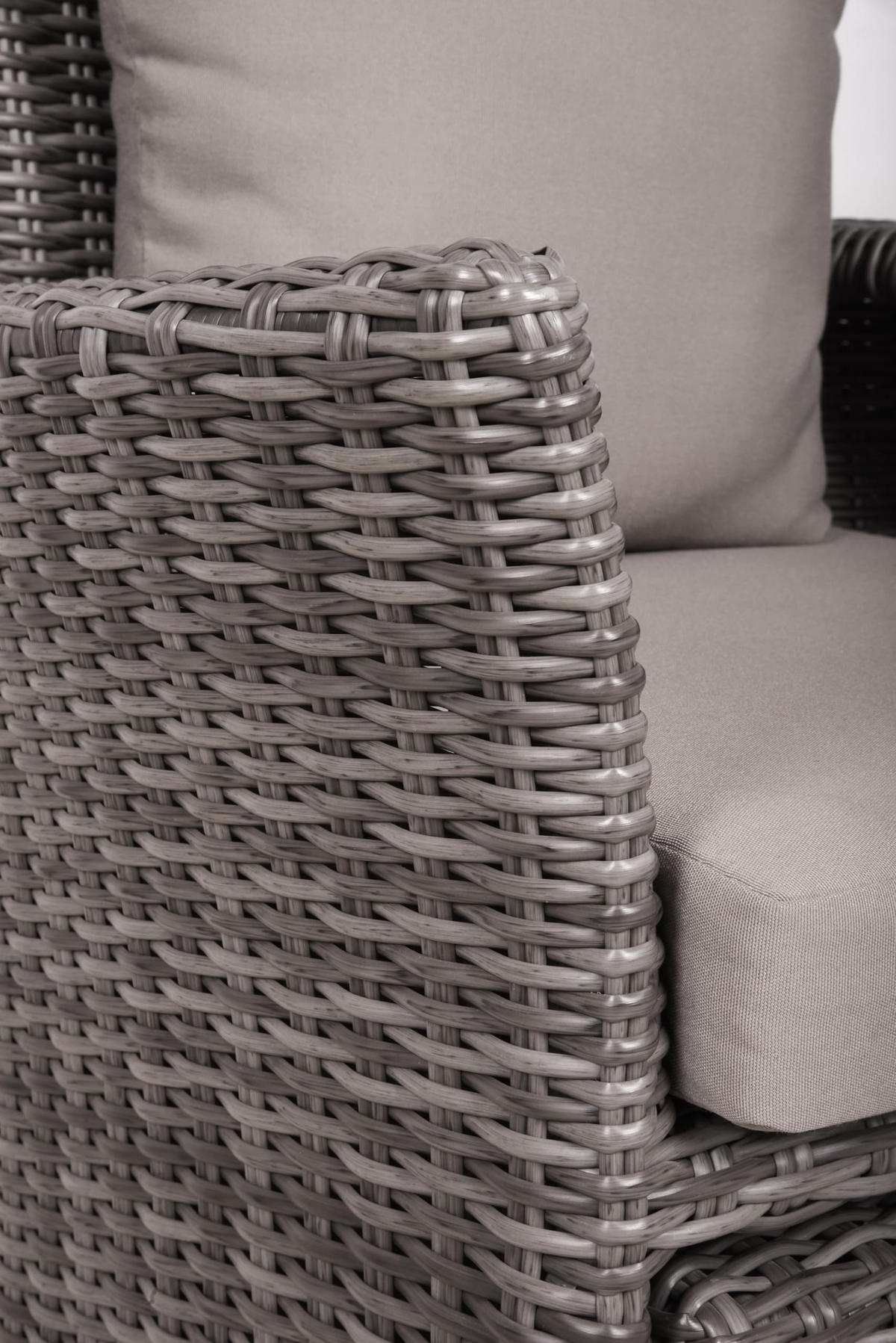 GARTENSTUHL Urban mit Hocker Relaxsessel - Grau, Kunststoff (155/90/70cm) - DELUKE