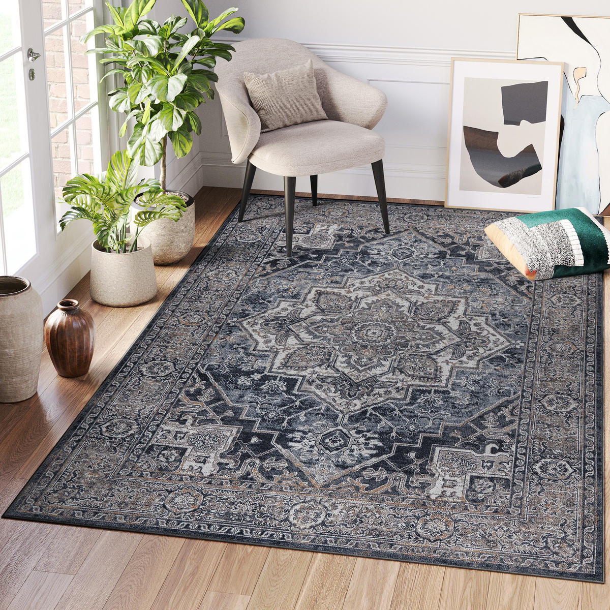 TEPPICH RITZ Anthrazit 200/300 cm - Anthrazit, Textil (200/300cm) - Tapiso