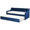 TAGESBETT 90/200cm Marineblau Montargis - Blau, Textil (90/200cm) - Beliani