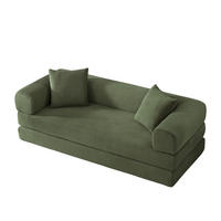 SCHLAFSOFA DE-34902 Tatami-Stil mit Bettfunktion Grün - Grün, Textil (89/59/195cm) - ComfortXL