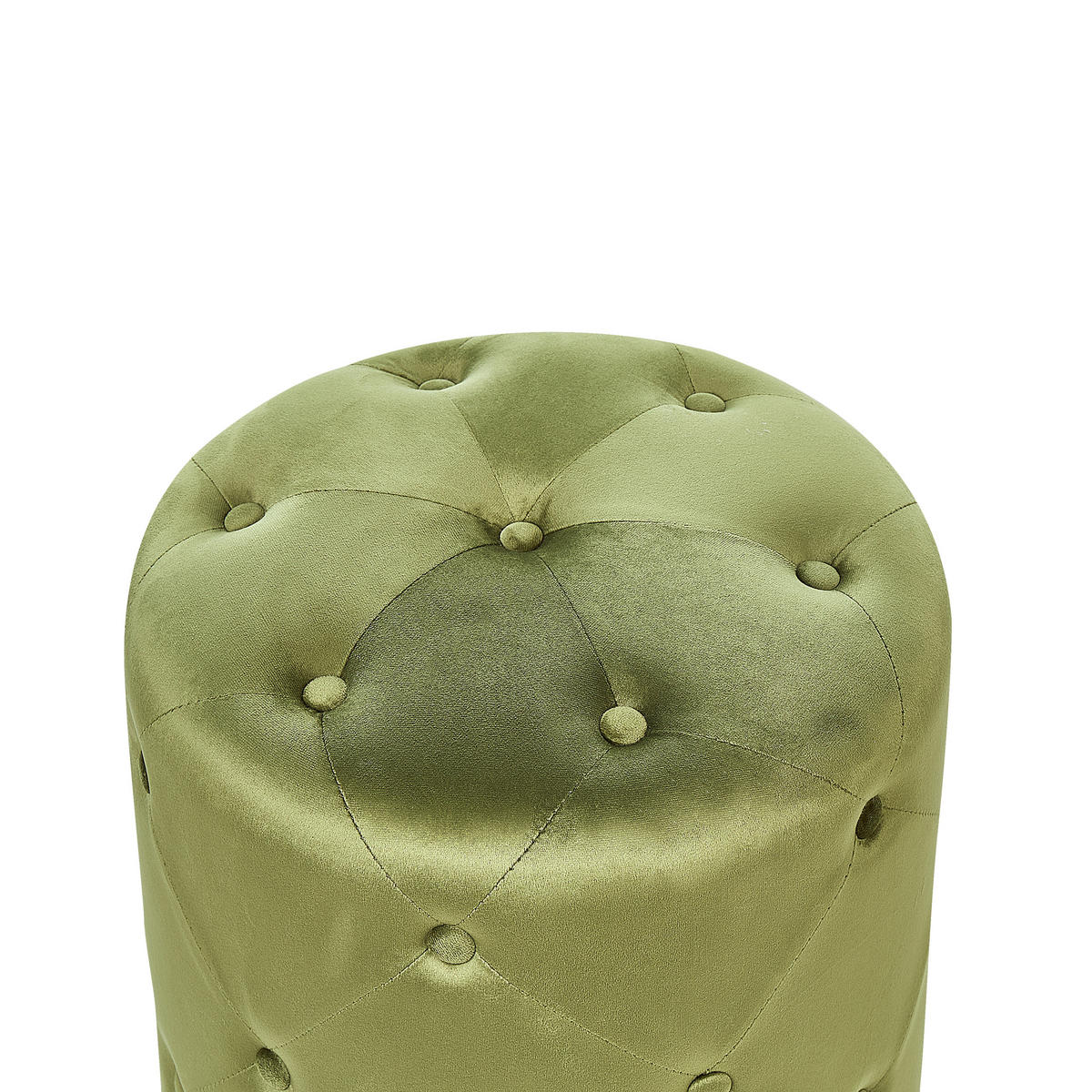 POUF Olivgrün Corolla - Grün, Textil (40/40/40cm) - Beliani