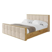 POLSTERBETT mit Bettkasten, Fußteil und Lattenrost, Boxbett ohne Matratze - ENZO7-Z 120x200 Beige - Creme, Holzwerkstoff/Textil (120/200cm) - ALTDECOR