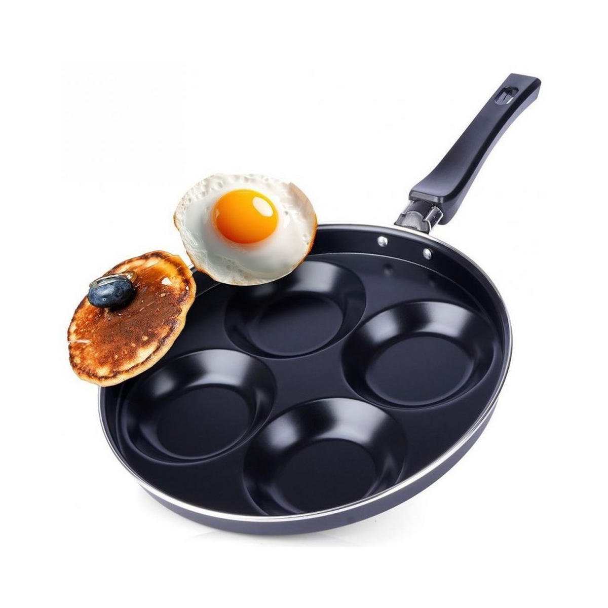 BRATPFANNE für Spiegeleier und Pfannkuchen 25cm 48743 - Schwarz, Metall (25cm) - Orion 