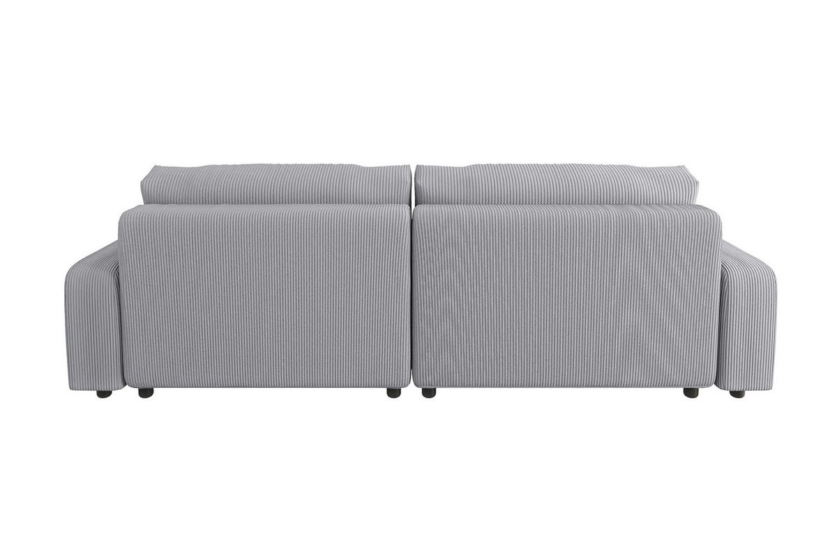 ECKSOFA Emma Hellgrau Cord - Ottomane rechts - Hellgrau, Textil (234/170cm) - S-Style Möbel