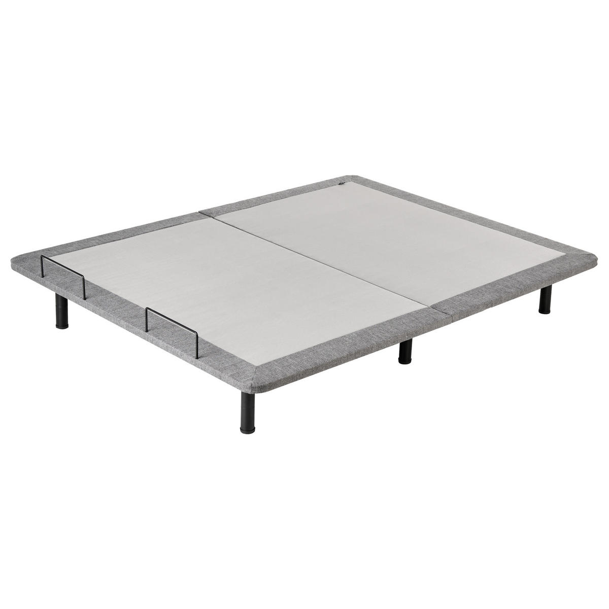 LATTENROST elektrisch verstellbar BRUNOY 160 x 200 cm Grau - Schwarz/Grau, Metall (160/200cm) - Beliani