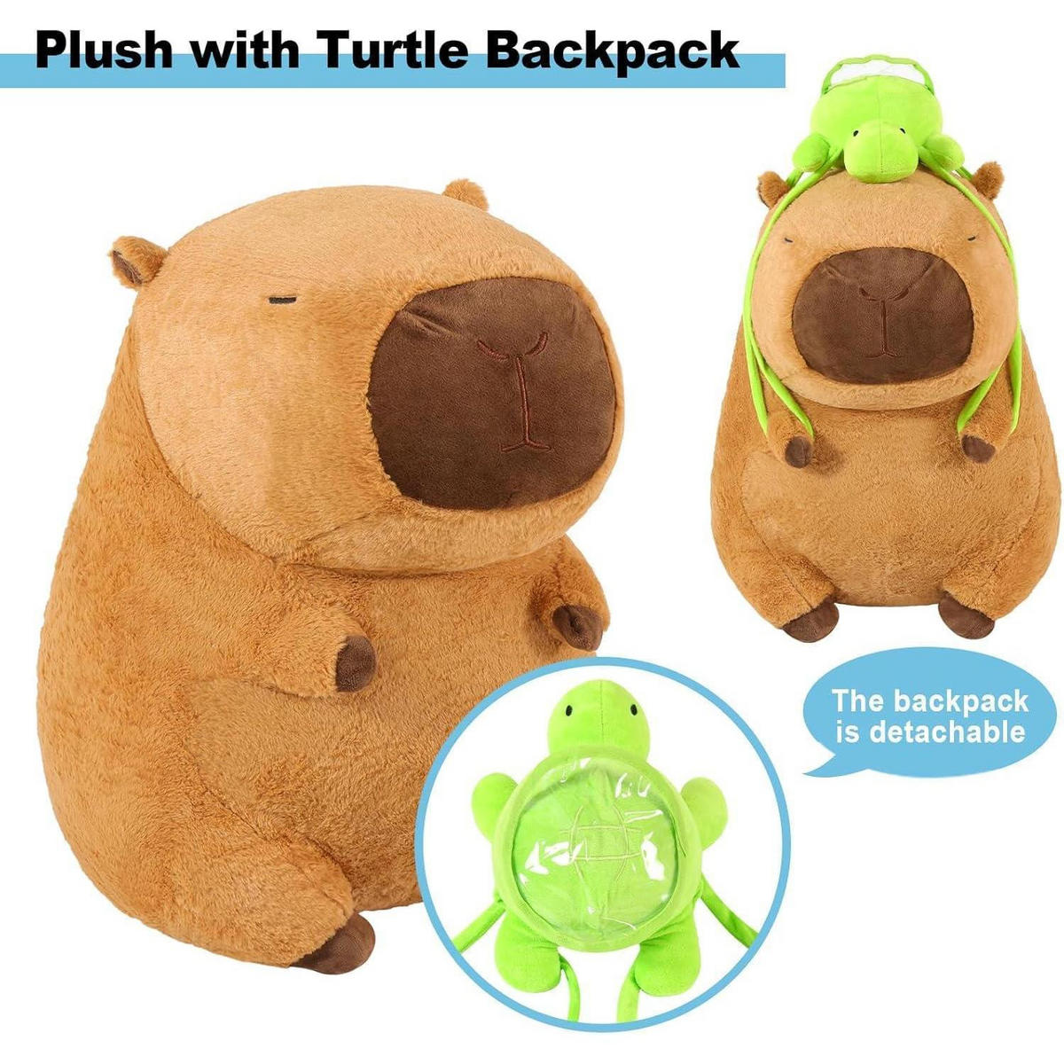 STOFFTIER Capybara 90 cm - Braun, Textil (60/90cm)