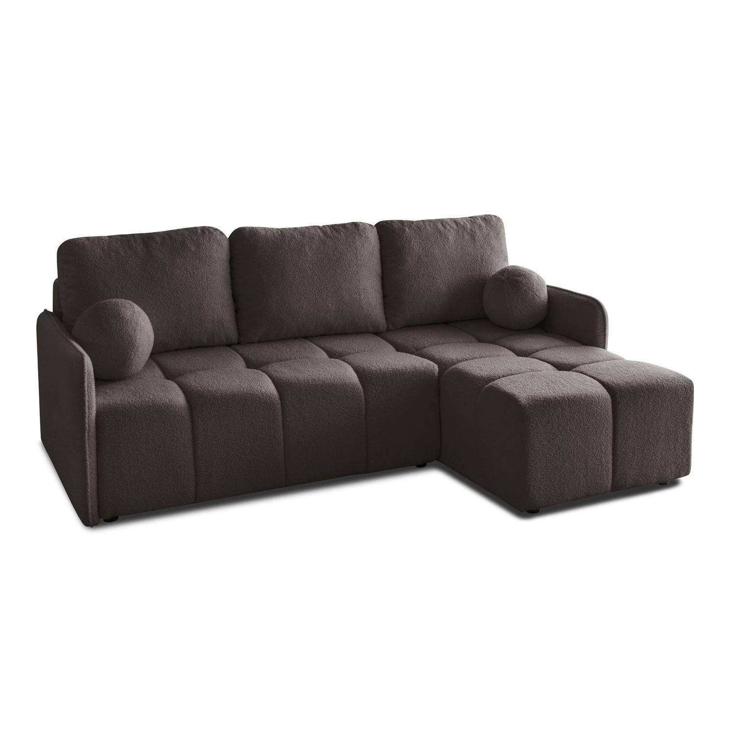 AUSZIEHBARES Ecksofa GAMMA mit Schlaffunktion Quelle 20 - Grau, Textil (217/145cm) - Lookway