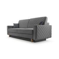 SCHLAFSOFA - California - Kronos 22 Grau - Grau, Holz (230/96/97cm) - Möblo