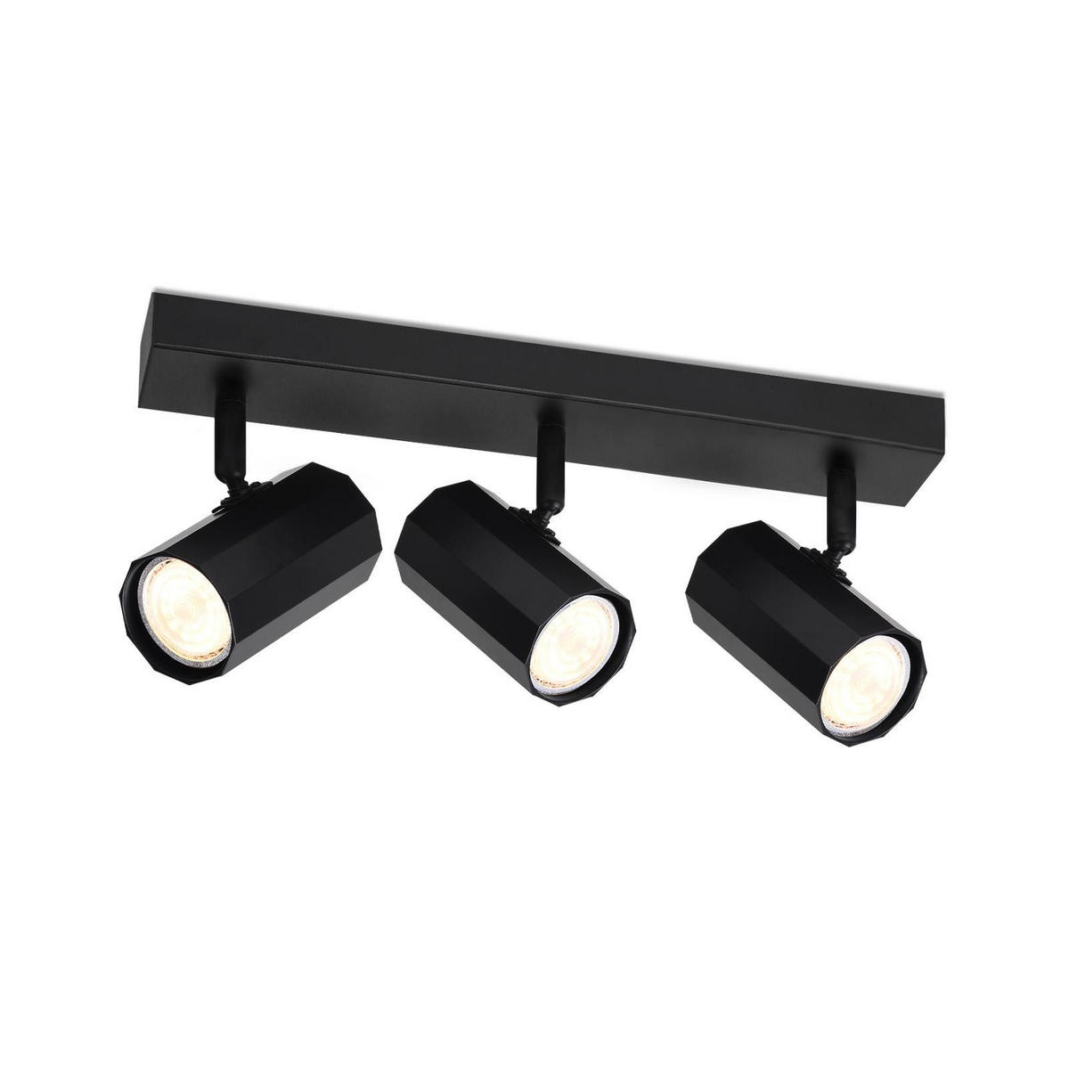 DECKENSTRAHLER Gerhard 10.5/5.9/39cm - Schwarz, Metall (10.5/5.9/39cm) - ZMH