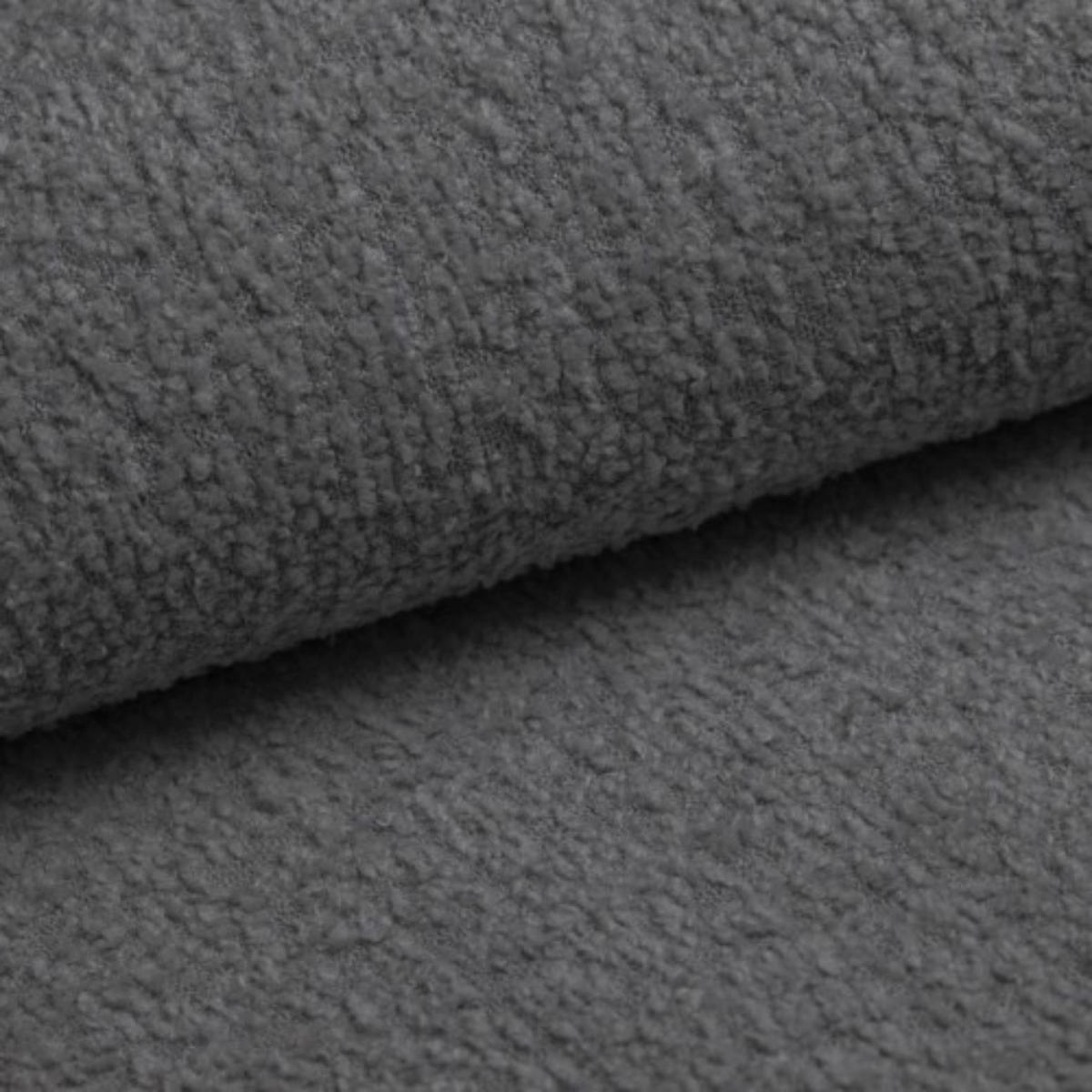 POLSTERBETT Luna Grau 180x200 cm, mit Bettkasten und halbrundem Kopfteil - Grau, Holzwerkstoff/Textil (180/200cm) - Bettso