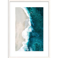 POSTER mit Rahmen 50x70 cm Strandlandschaft Türkis - Blau, Holz (51/71cm) - artissimo
