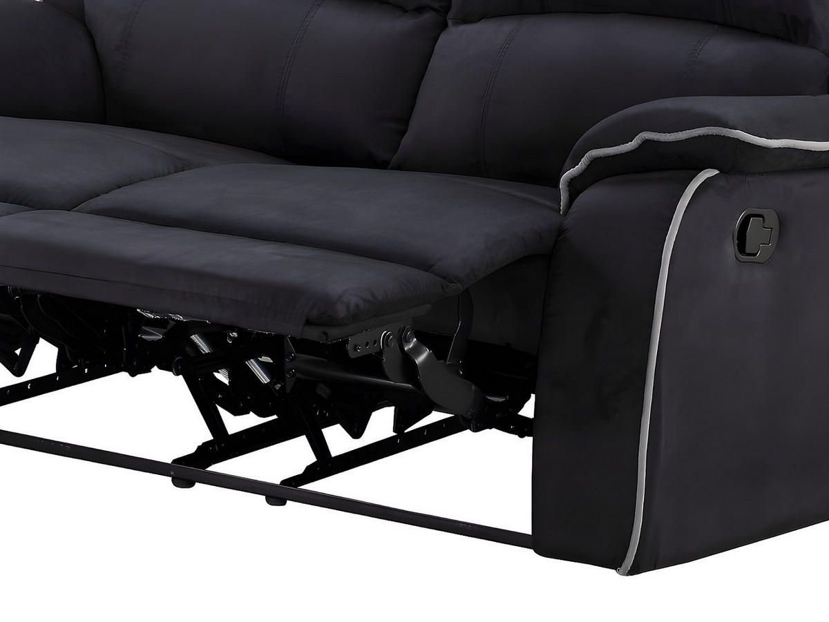 RELAXSOFA - 2 Personen - stoff - schwarz Hernani - Schwarz, Textil (158/99/96cm) - Vente-Unique