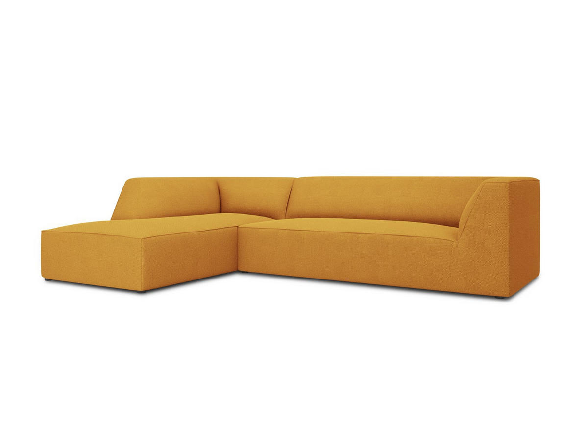 ECKSOFA links Ruby aus strukturiertem Stoff gelb 4 Sitzplätze - Gelb, Textil (180/273cm) - Micadoni