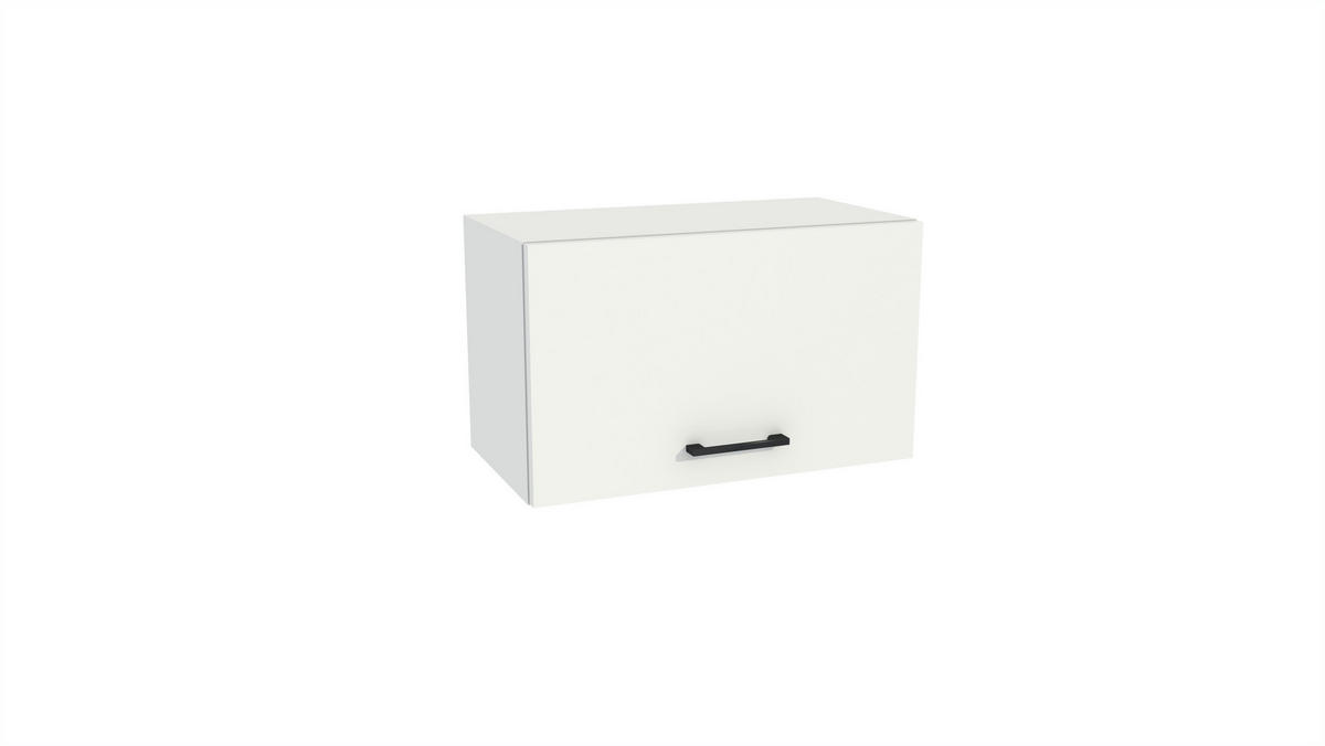 KÜCHENZEILE 200 cm mit Arbeitsplatte - SIMPLY Z23 - in Weiß Matt - Schwarz/Weiß, Holz/Metall (200/212/53cm)