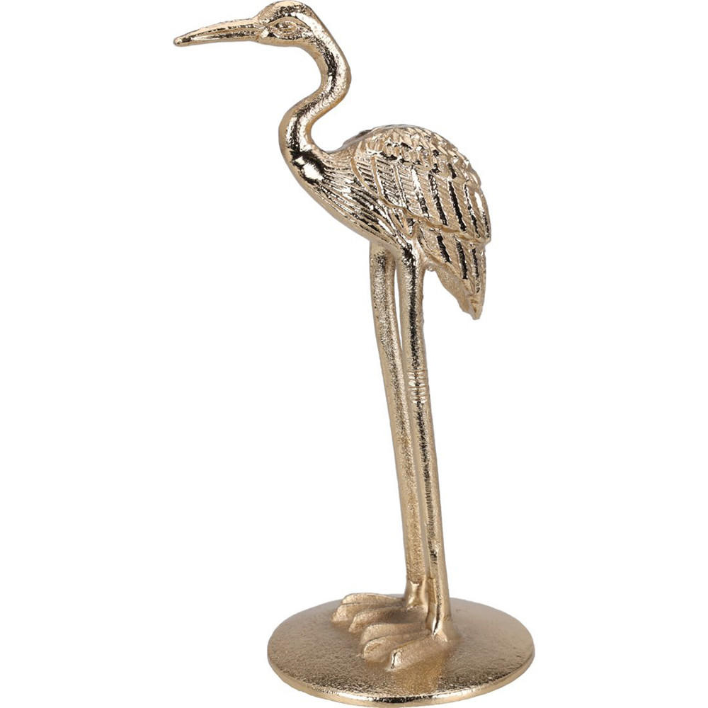 STATUE Flamingo Gold 13.5/10/23.8 cm Keramik - Goldfarben, Keramik (10/23.8/13.5cm) - Mondex