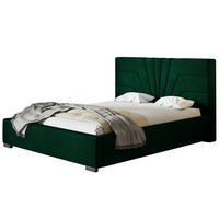 POLSTERBETT Athene mit Kopfteil, 160x200 cm, Doppelbett mit Bettkasten und Lattenrost aus Holz, Velourstoff Grün - Grün, Holz/Textil (160/200cm) - Alpi-Möbel