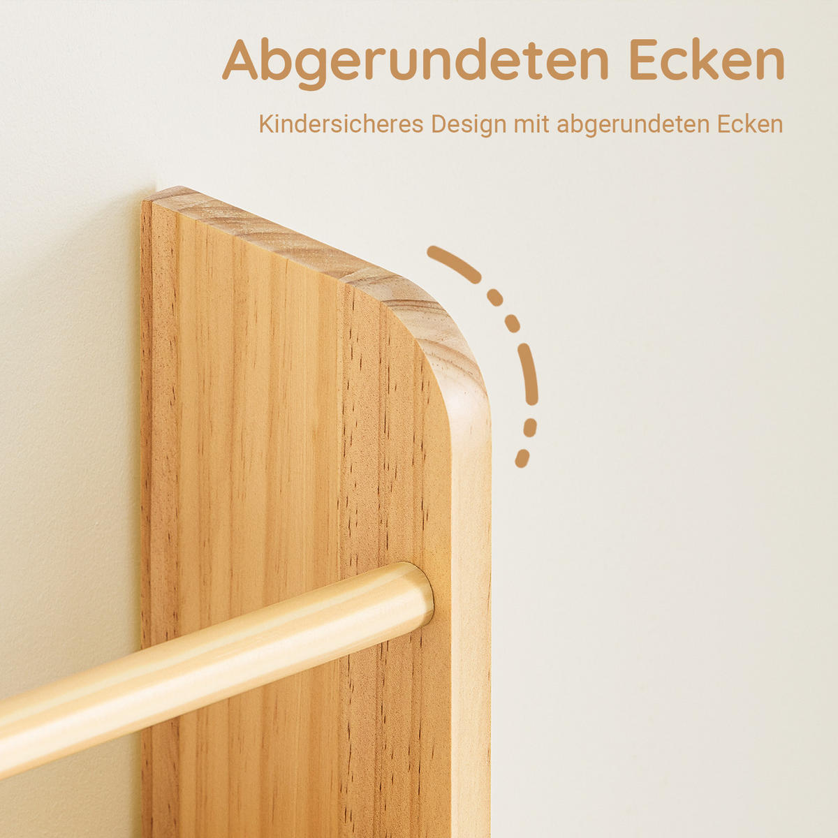 BÜCHERREGAL für Kinder mit 4 Ablagen, Kiefer - Naturfarben, Holz (80/118/12cm) - SoBuy