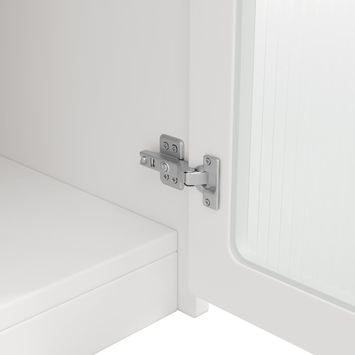KÜCHENSCHRANK in Weiß Highboard mit 2 Schubladen, Hakenleiste und verstellbarem Einlegeboden , B120/T45/H180cm - Weiß, Holzwerkstoff/Metall (120/180/45cm) - STILVORA