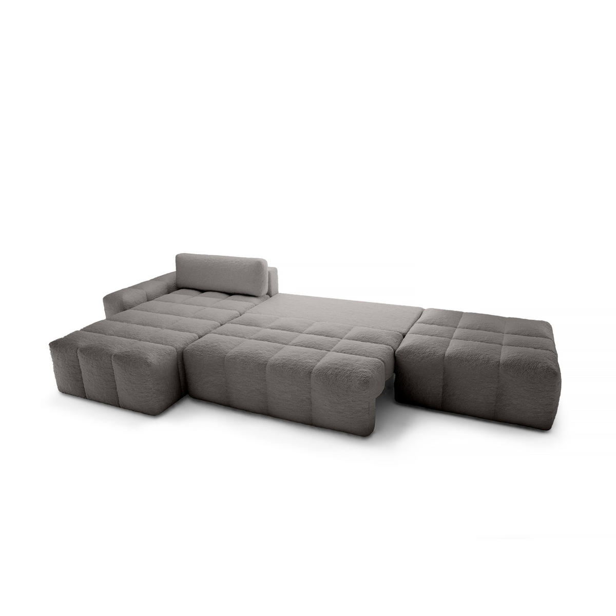 ECKSOFA mit Schlaffunktion Liptitz La, Grau - Grau, Textil (100/363cm) - Fedve