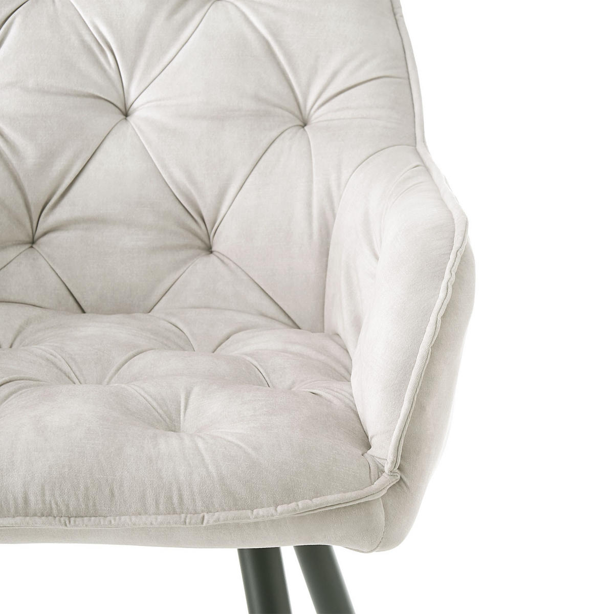 ARMLEHNSTUHL DIETER Grau 2 Stück - Grau, Textil/Metall (61/83/56cm) - B&D Home