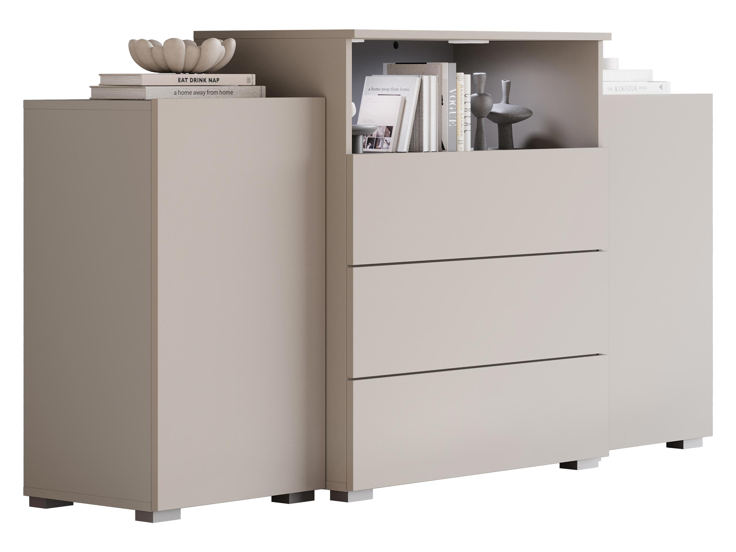 SIDEBOARD Urban III - Kaschmir/Alufarben, Holzwerkstoff/Kunststoff (150/81/39cm) - MIRJAN24