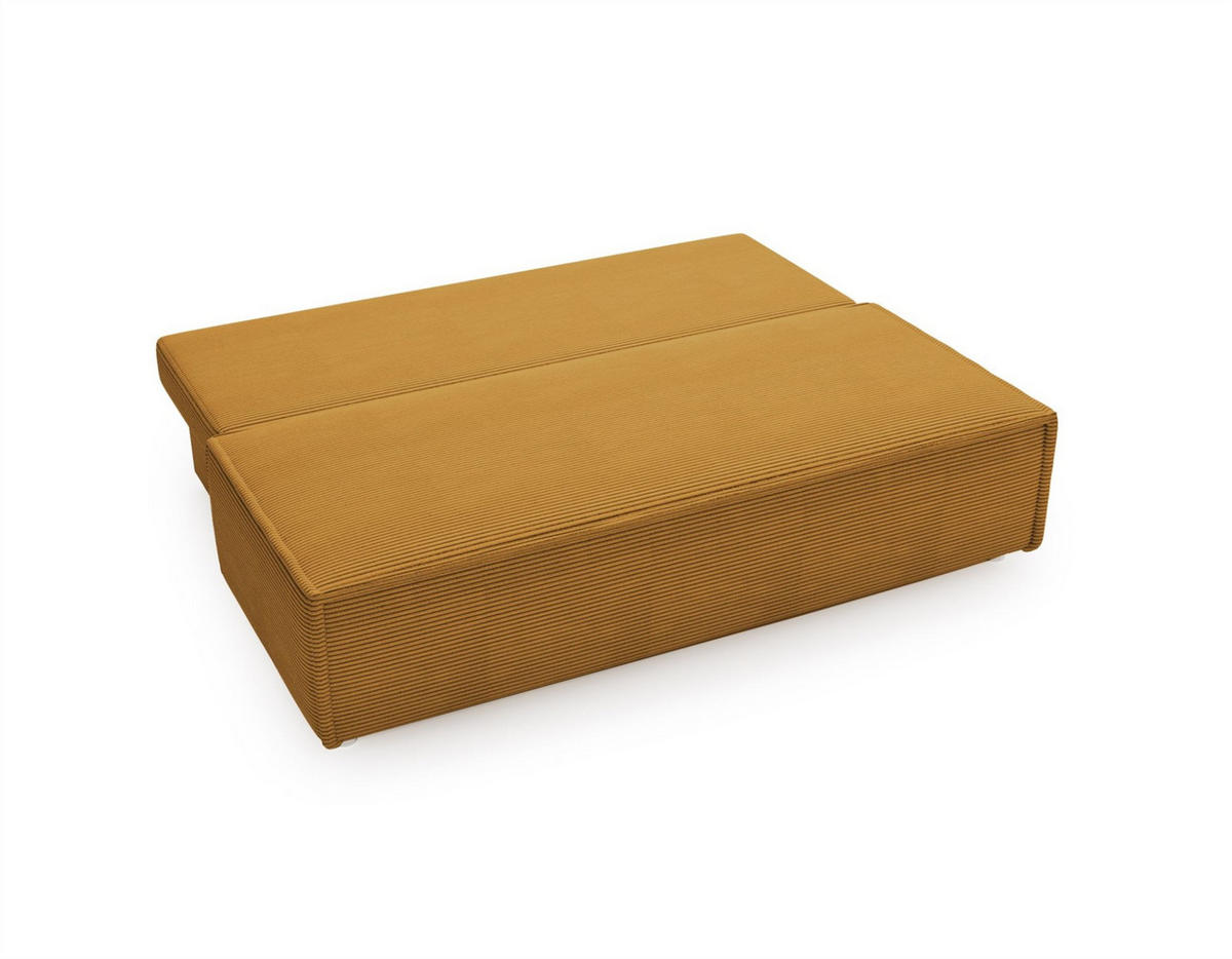 SCHLAFSOFA Amanda In Poso - Gelb, Holzwerkstoff/Textil (200/89/100cm) - Fun Möbel