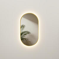 OGLINDA de baie cu LED-uri Auriu 45/75 cm - auriu, sticlă (45/75/3cm) - EMKE