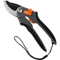 GARTENSCHERE Bypass mit verstellbarem Griff und SK5 Klinge - Multicolor, Metall (7/0.1/25cm)