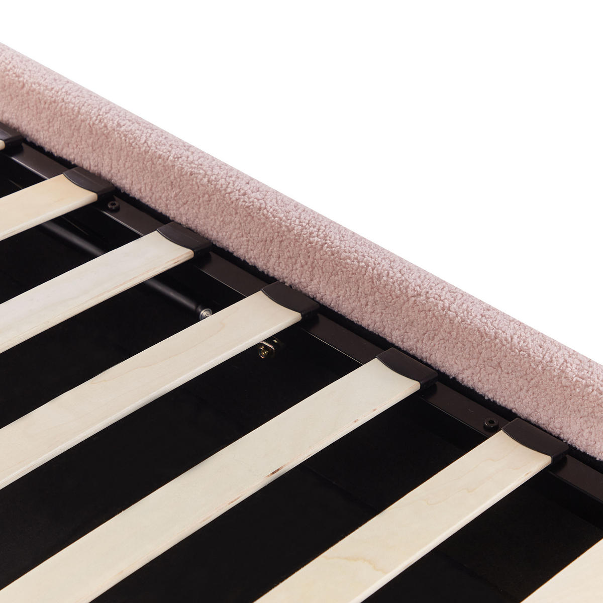 POLSTERBETT Rosa 90-200 cm Dinan - Pink, Holz/Textil (90/200cm) - Beliani
