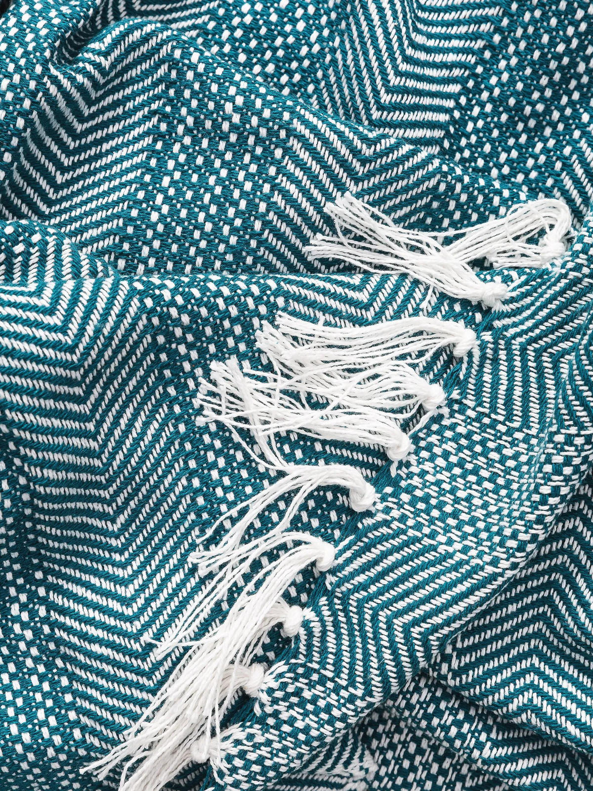 BAUMWOLLDECKE Alisea Blau 125x150 cm - Blau, Textil (125/150cm) - benuta Nest