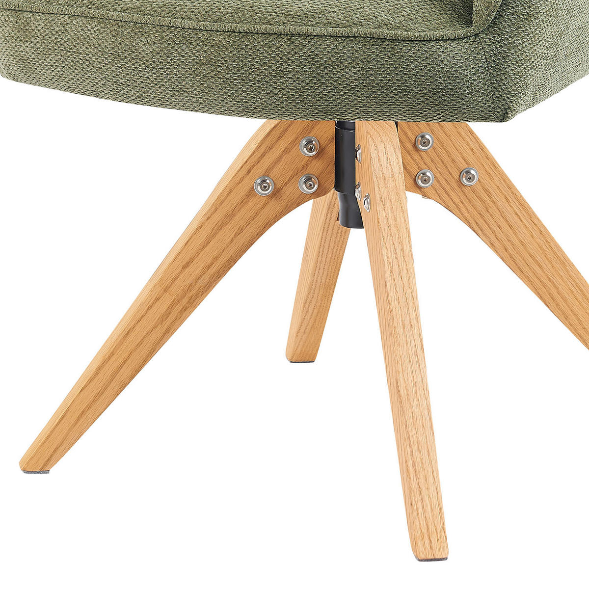 DREHSTUHL Mika-Lena - Honigeiche/Grün, Eichenholz/Holz (60/87/65cm) - DUBI Möbel